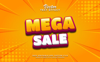 Mega sale editable text effect