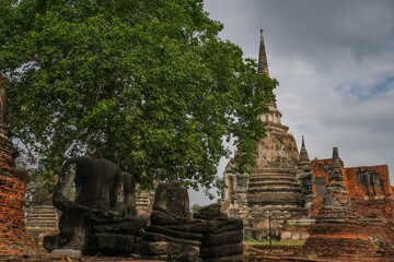 Wat Phra Si Sanphet. An old temple in Ayutthaya that is more than 500 years old.