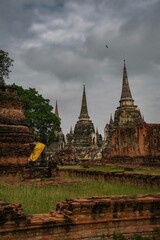 Fototapeta premium Wat Phra Si Sanphet. An old temple in Ayutthaya that is more than 500 years old.