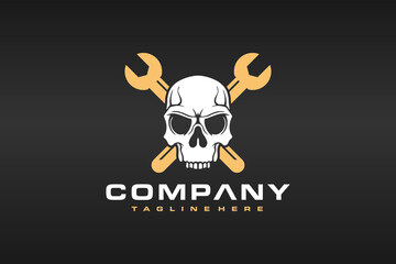 skull wrench logo