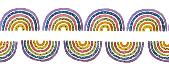 Fototapeta premium set of rainbow colors combination of flat design, made without a background