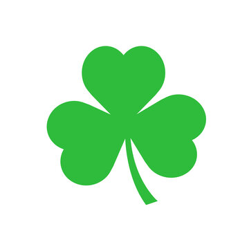 Green leaf clover for Saint Patrick's Day. Vector illustration