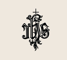 IHS, Jesus Icon and Symbol, art vector design

