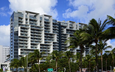 Typisches Bauwerk in Miami Beach am Atlantik, Florida