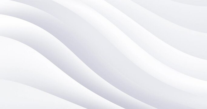 4k abstract light dairy abstract animation. Luxury curved sheets of paper. Swirl animated gradient lines. Seamless looped stripes stock video. Universal BG. Elegant light grey white. Wavy soft design
