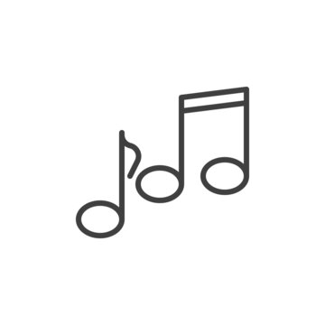 Music note line icon