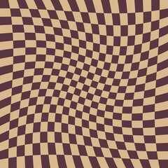 Twisted chessboard abstract background