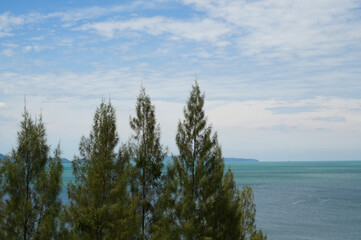 landscape of sea and sky, natural background