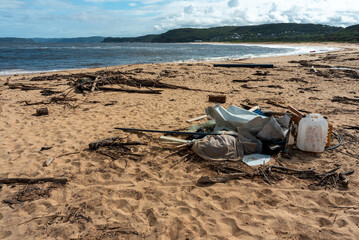 beach debris from a big storm