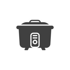 Electric rice cooker vector icon