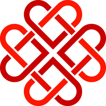 Hearts logo with celtic knots