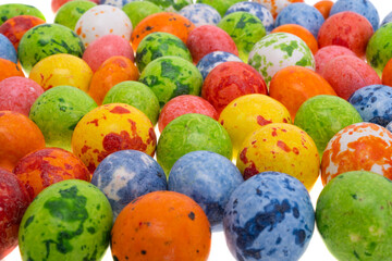 Fototapeta na wymiar chocolate faberge eggs isolated on white background