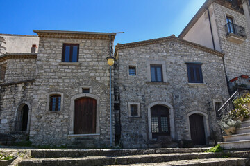 Fototapeta na wymiar The old houses of Gesualdo, a small village in the province of Avellino, Italy.