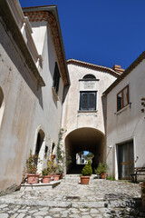 A narrow street in Gesualdo, a small village in the province of Avellino, Italy.