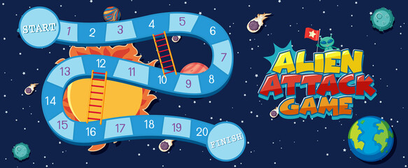 Game template with space theme background © brgfx