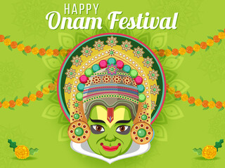 Onam Hindu harvest festival poster