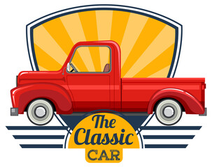 The classic car concept with old truck car