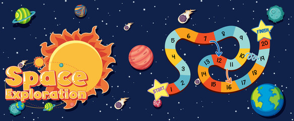 Game template with space theme background © brgfx