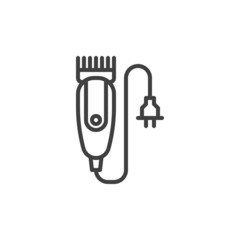 Hair trimmer line icon