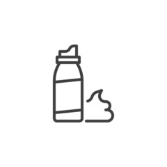 Shaving foam line icon