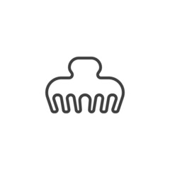 Obraz premium Hair clip line icon