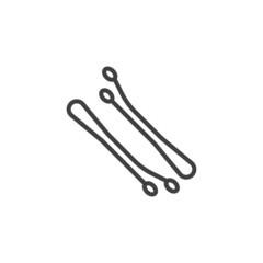 Hair pin line icon