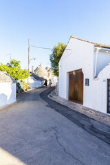 Alberobello, Puglia. Urban landscape with the trulli, original and ancient houses of this region