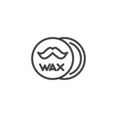 Beard wax line icon