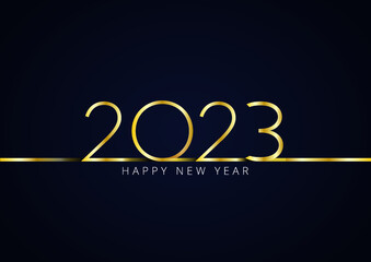 Fototapeta na wymiar 2023 Happy New Year Background Design. Greeting Card, Banner, Poster. Vector Illustration.