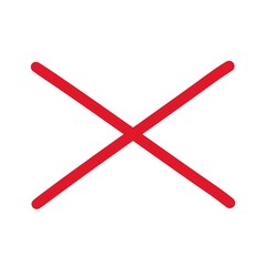 X red mark. Cross sign graphic symbol vector element with a wide range of applications