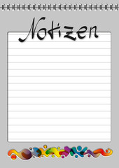 A3 Notizen Girlande 3