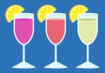 Vasos con bebida alcohólica en una fiesta.