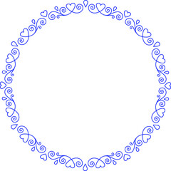 Round swirl frame