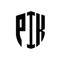 PIK letter logo design. PIK modern letter logo with black background. PIK creative  letter logo. simple and modern letter logo. vector logo modern alphabet font overlap style. Initial letters PIK 