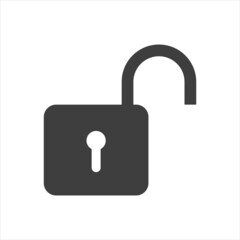 padlock icon unlock symbol vector logo template design element.
