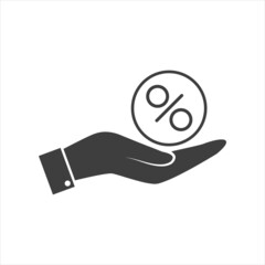 percent icon on a white background. vector image