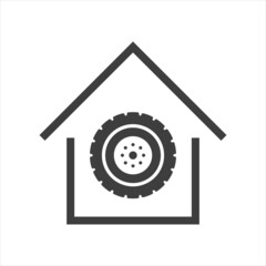 Tire icon vector style trendy illustration on white background