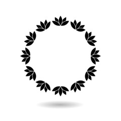 Obraz premium Lotus symbol icon with shadow
