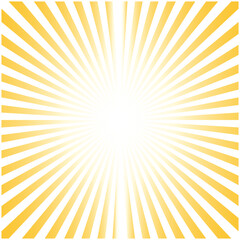 金色の光の集中線