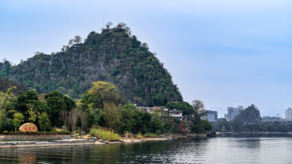 Naklejka premium Scenery of Xiangshan Scenic Spot in Guilin, Guangxi, China