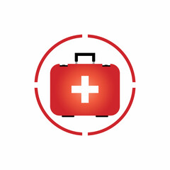 Fototapeta premium First aid icon on white background