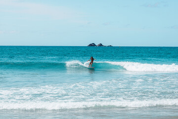 Surfing the waves in the sea, great landscapes and amazing views from Australia.
