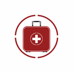 First aid icon on white background