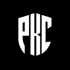 Obraz na płótnie Canvas PKC letter logo design. PKC modern letter logo with black background. PKC creative letter logo. simple and modern letter logo. vector logo modern alphabet font overlap style. Initial letters PKC 