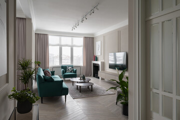 living room, modern apartment	