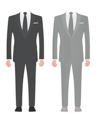 Faceless businessman in suit. vector