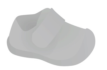 Grey baby shoe. vector illustration