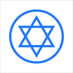 Star of David icon, on white background, ep 10.