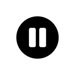 Pause icon in black round