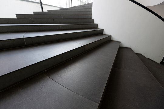 Modern stairs in dark interior design
